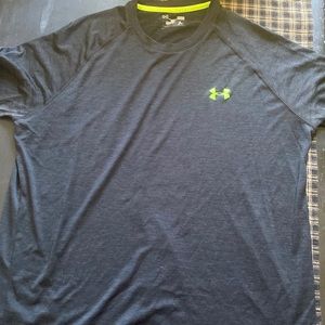 Black and neon green under armour shirt. Size large
